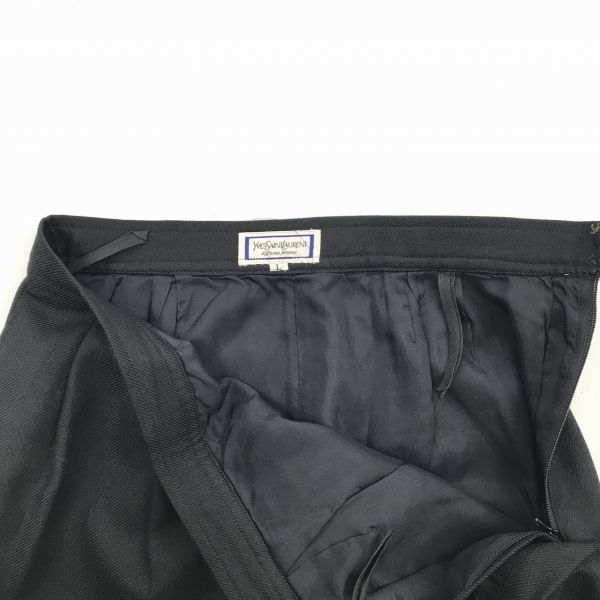  включая доставку * Yves Saint-Laurent * узкая юбка [L/ чёрный ] крюк / левый боковой карман / задний разрез *BA661W