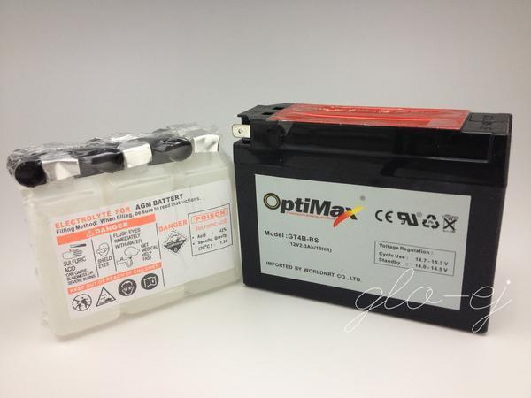 4B-BS 6個セット バイクバッテリー 　OPTIMAX(オプティマックス) 液別_画像1