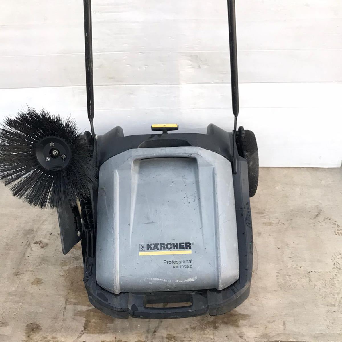 KARCHER/ケルヒャー 手押し式スイーパー サイドブラシKM70/20C動作確認済_画像8