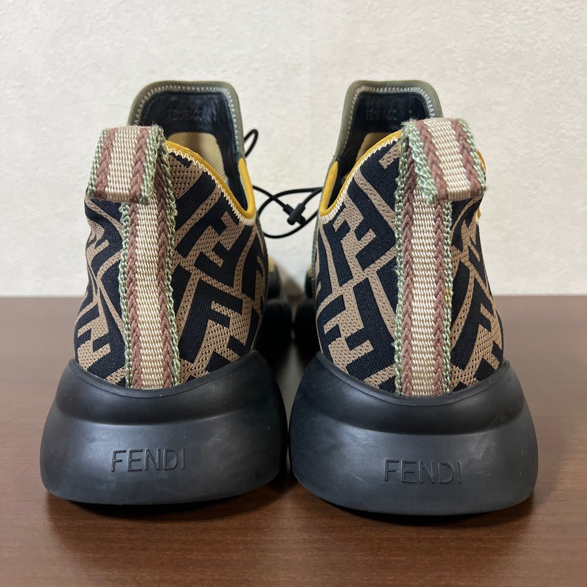 FENDI フェンディ ズッカ ニット スニーカー size 7 メンズ_画像5