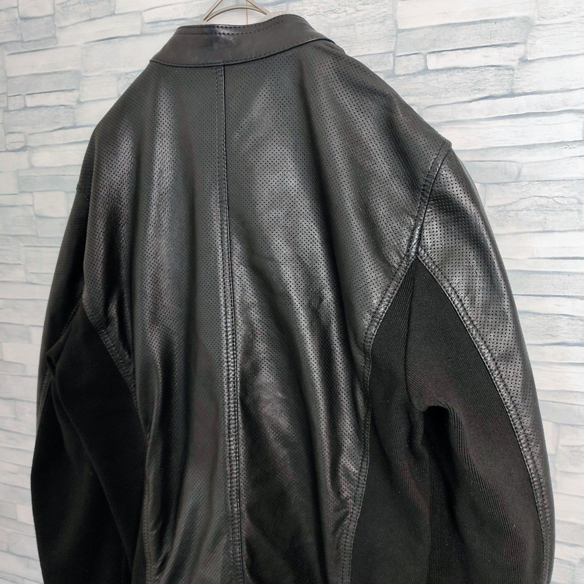 超希少】ディーゼル 羊革パンチングシングルライダース 超希少】ディーゼル 羊革パンチングシングルライダース