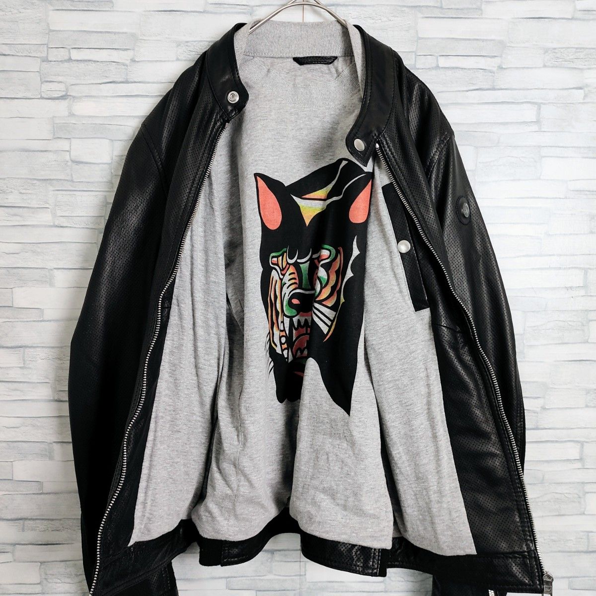 超希少】ディーゼル 羊革パンチングシングルライダース 超希少】ディーゼル 羊革パンチングシングルライダース