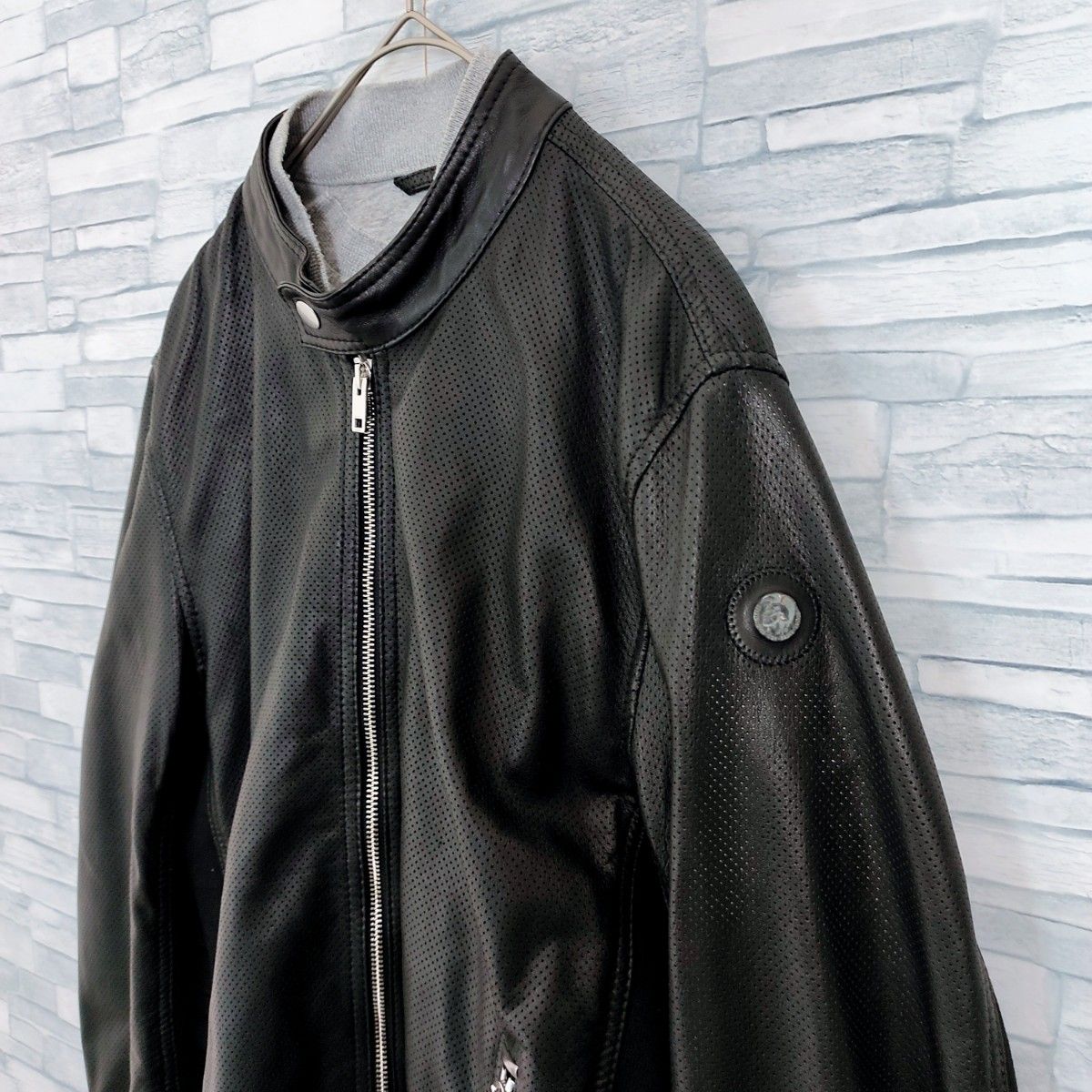 超希少】ディーゼル 羊革パンチングシングルライダース 超希少】ディーゼル 羊革パンチングシングルライダース