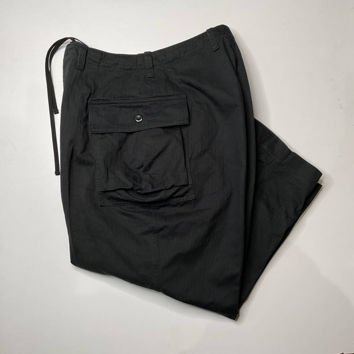 HAVERSACK　HERRINGBONE MILITALY PANTS ハバーサック ヘリンボーン カーゴパンツ メンズ M_画像1