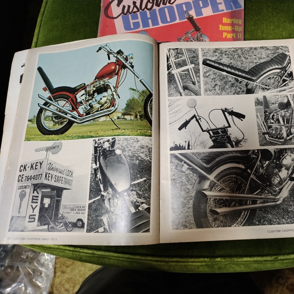 カスタムチョッパー　custom chopper 1971年4月5月6月号　　年式相応の痛みはあります チョッパー トライアンフ ビンテージ_画像3