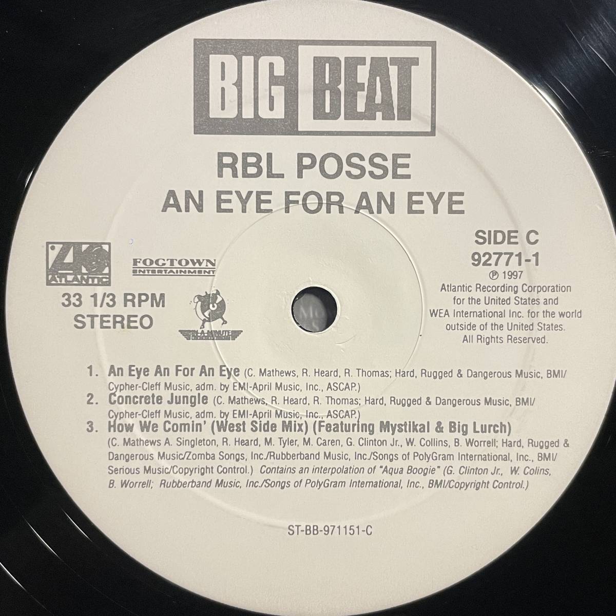 HIPHOP/G-RAP■RBL POSSE／An Eye For An Eye／1997年■Mystikal, Richie Rich, Tela, Herm, MC Eiht, Bosko, Mike Mosley_画像3