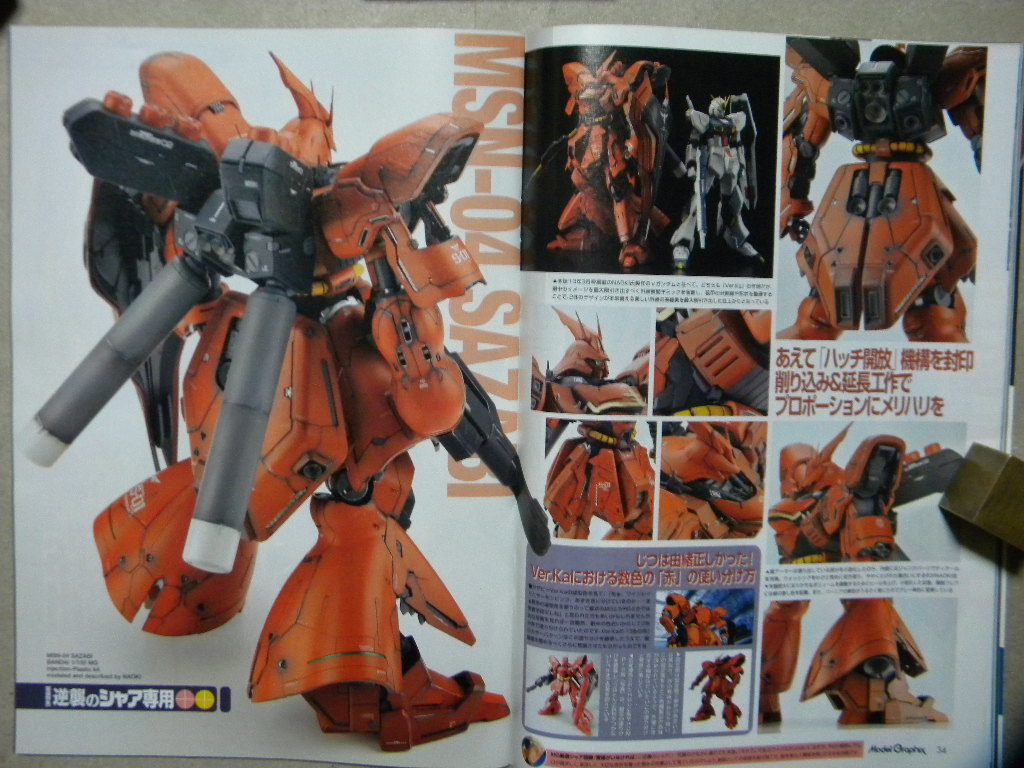 ▼モデルグラフィックス353●逆襲のシャア専用○○～MG サザビー Ver.Ka/リックディアス/百式/他●ガンダム/ガンプラ/バンダイ●モデリング_画像8