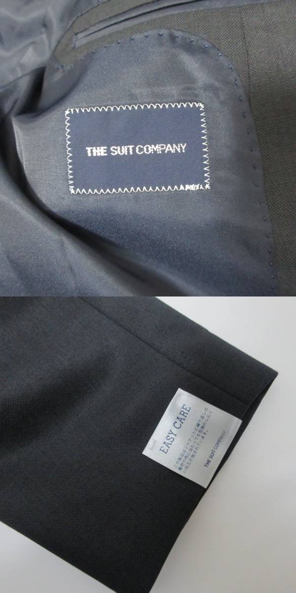 未使用品 THE SUIT COMPANY ザスーツカンパニー スーツ セットアップ テーラードジャケット スラックス パンツ 180cm-2Drop 濃紺 1202_画像2