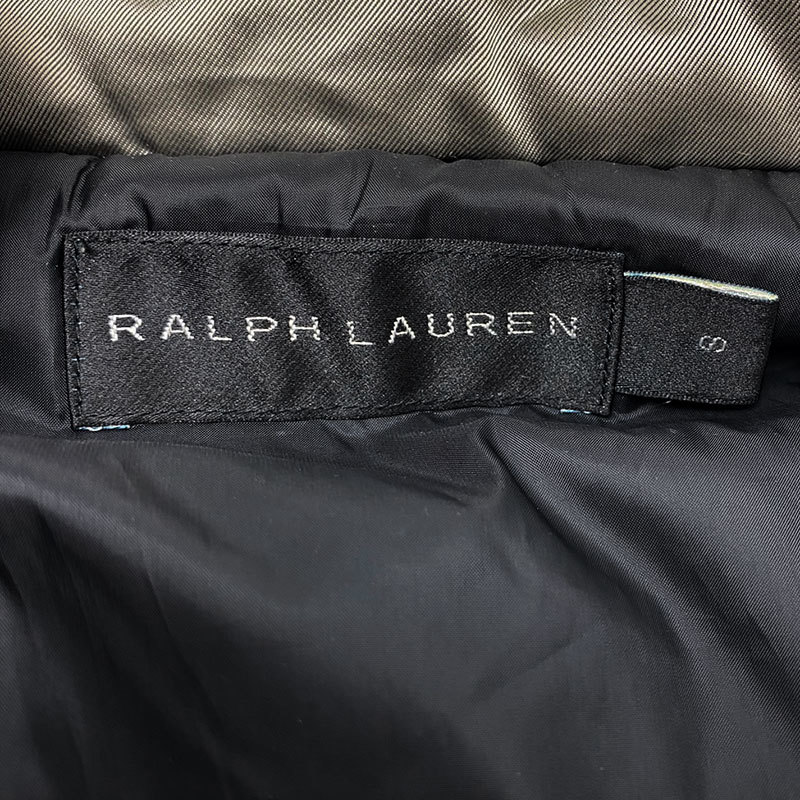 ラルフローレン RALPH LAUREN ナイロンベスト シルバー フード収納可 ※ポケット内ベタつき_画像3