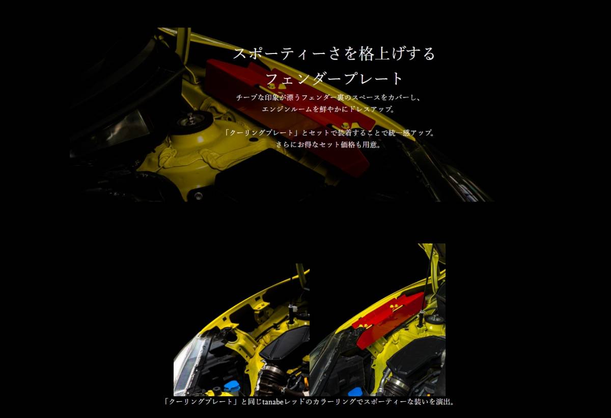 【在庫OK】tanabe タナベ GTクーリングプレート プレート+ダクト+フェンダープレート フルセット スズキ スイフトスポーツ ZC33S CLPS-SET1_画像2