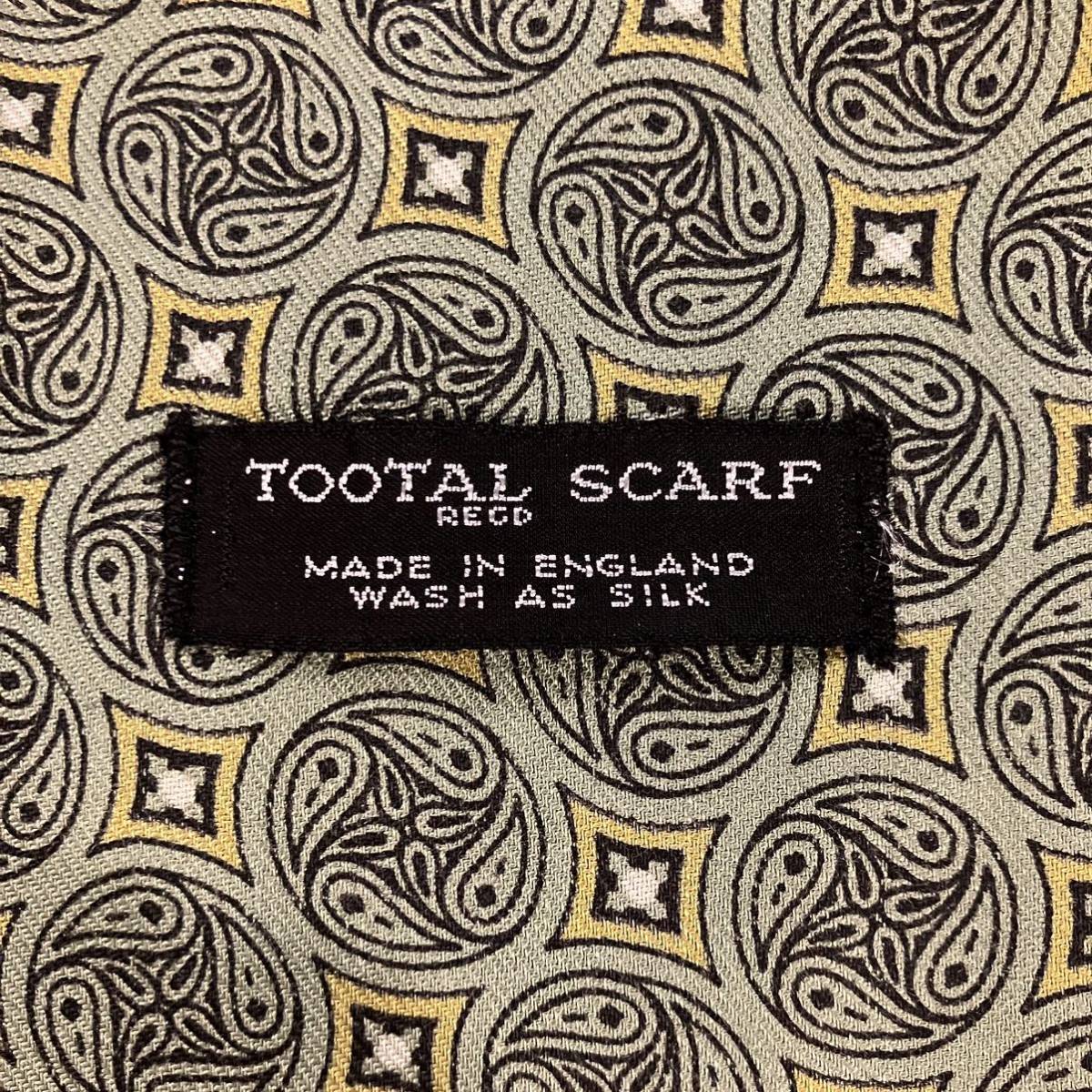  Англия б/у одежда tootal scarf vintage палец на ноге taru шарф шарф бахрома имеется Британия Vintage vintage tootal MV967