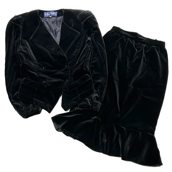 第一ネット 良品 正規品 ブラック スーツ セットアップ スカート