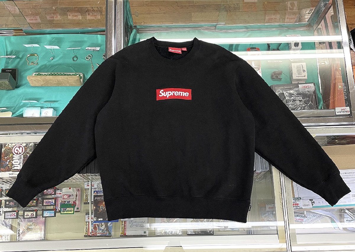 Supreme 22FW Box Logo Crewneck Black M スウェット シュプリーム ボックスロゴ クルーネック ブラック