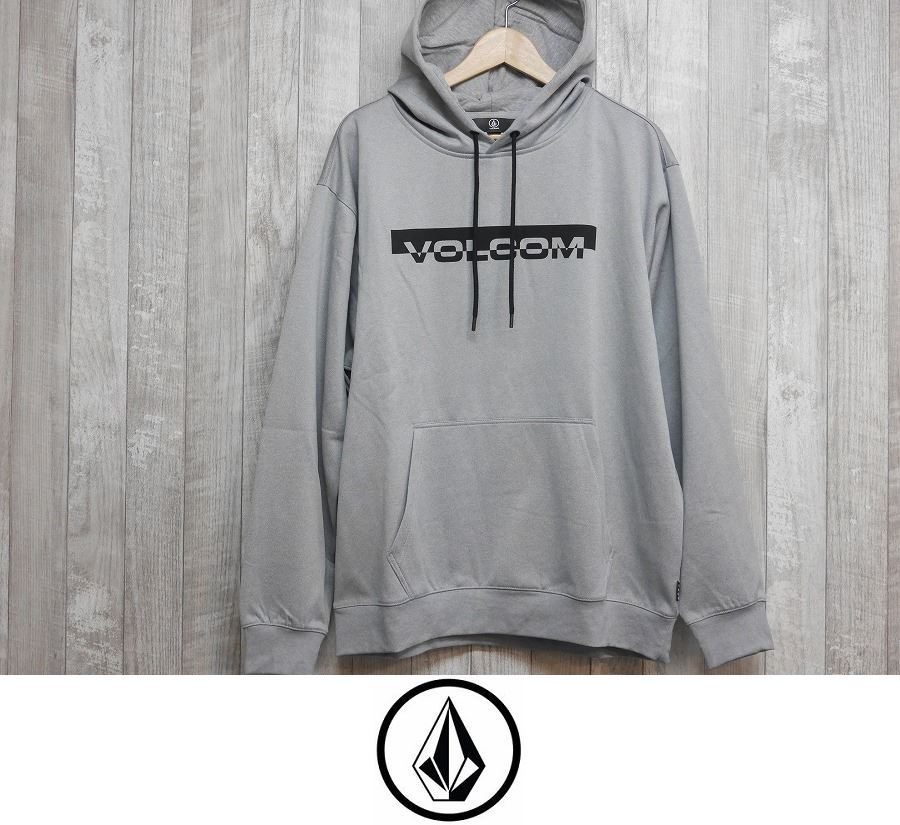 【新品】24 VOLCOM CORE HYDRO FLEECE - HEATHER GREY - XLサイズ 正規品 速乾 撥水 パーカー スノーボード ミドルレイヤー