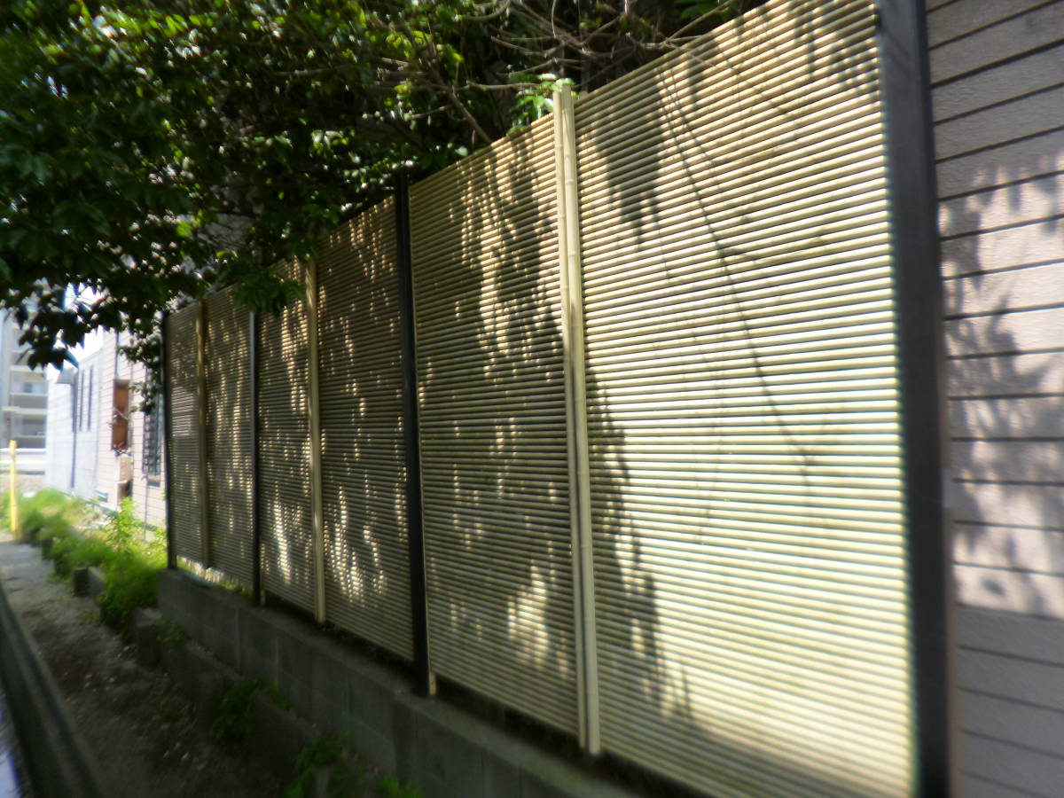 # pickup limitation * aluminium eyes .. fence bamboo manner . root style total length approximately 5m40.× height approximately 1m80.. Japanese style fence divider fence #