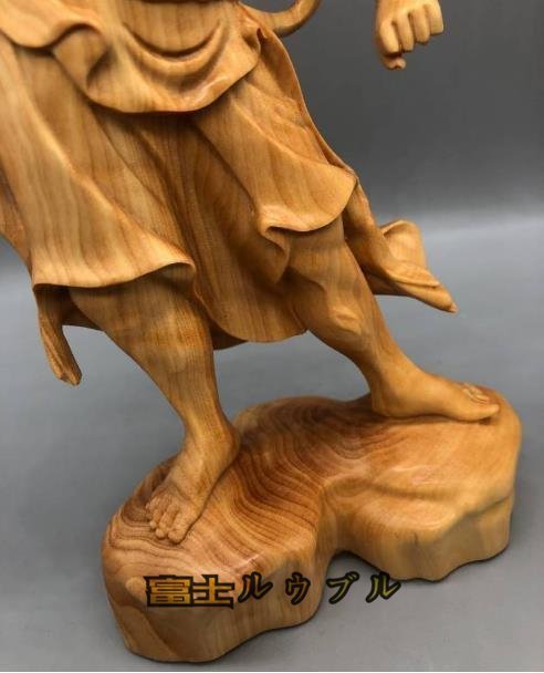 木彫仏像 仏教美術 精密細工 金剛力士像 仏師手仕上げ品 高さ20cm_画像5