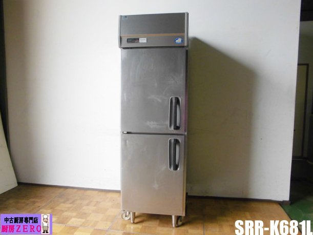 中古厨房 パナソニック Panasonic 業務用 縦型 2面 冷蔵庫 SRR-K681L 100V 505L 左開き W610×D800×H1980mm