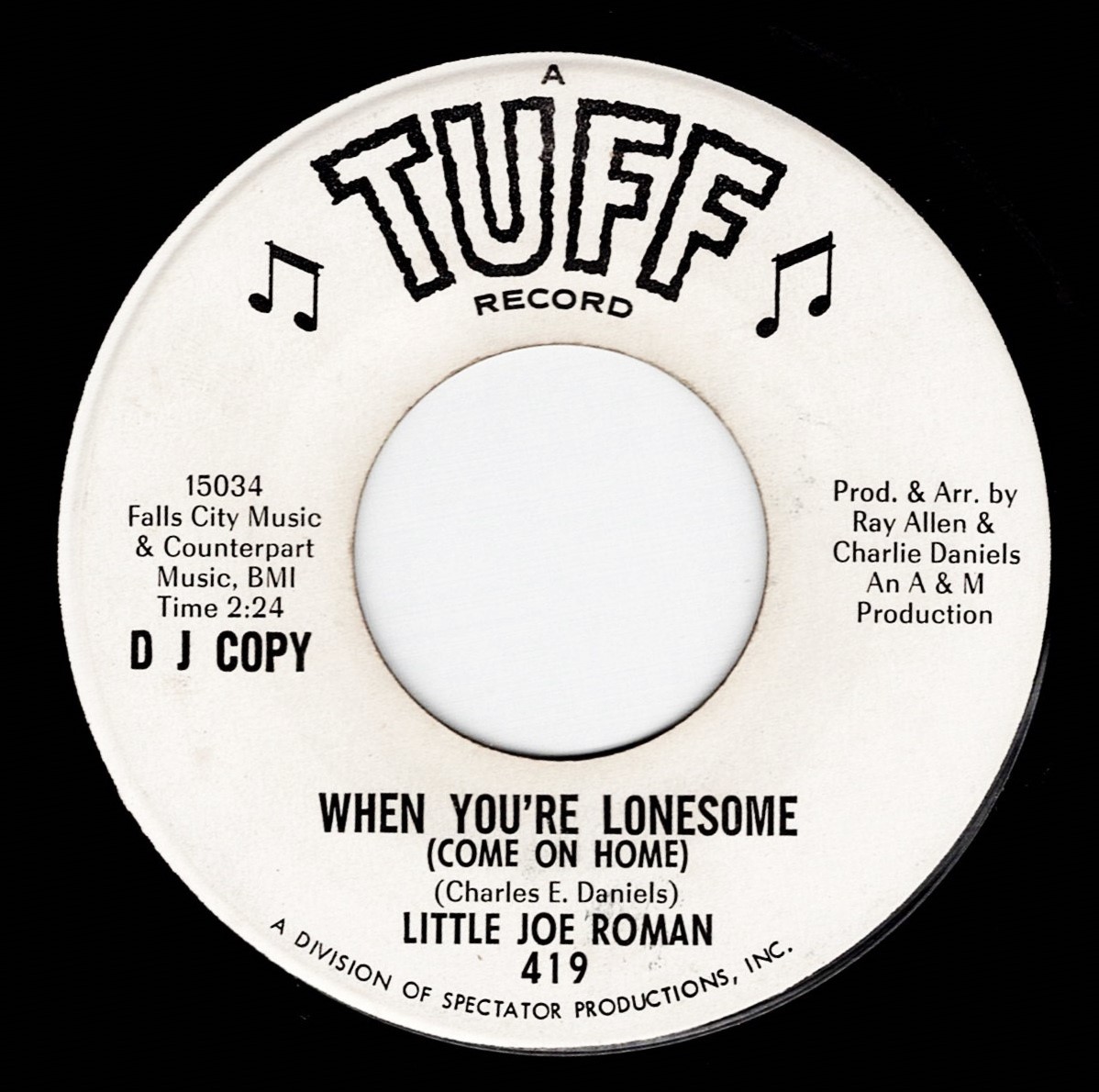 Little Joe Roman / When You’re Lonesome ♪ You’ve Got A Love (Tuff) rare northern and excellent deep soul
