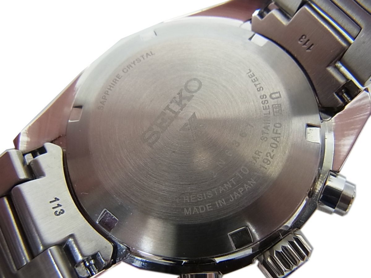 極美品 定価74,800円◇SEIKO PROSPEX SPEEDTIMER SBDL085 V192-0AF0 プロスペックス クロノグラフ ソーラー腕時計 保証期間内 余り4 箱付_画像3