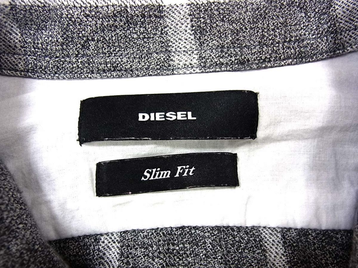 美品 参考定価27,000円◆DIESEL ディーゼル 長袖 チェック シャツ メンズ 1円スタート_画像6