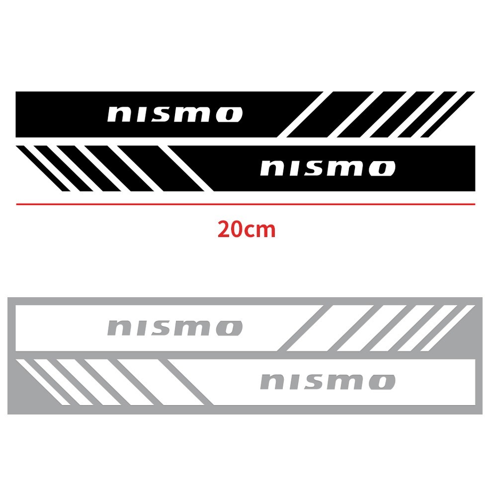  Nismo side door mirror sticker [ silver white ]GT-R Fairlady Z leaf Note March juke Serena Skyline X-trail 