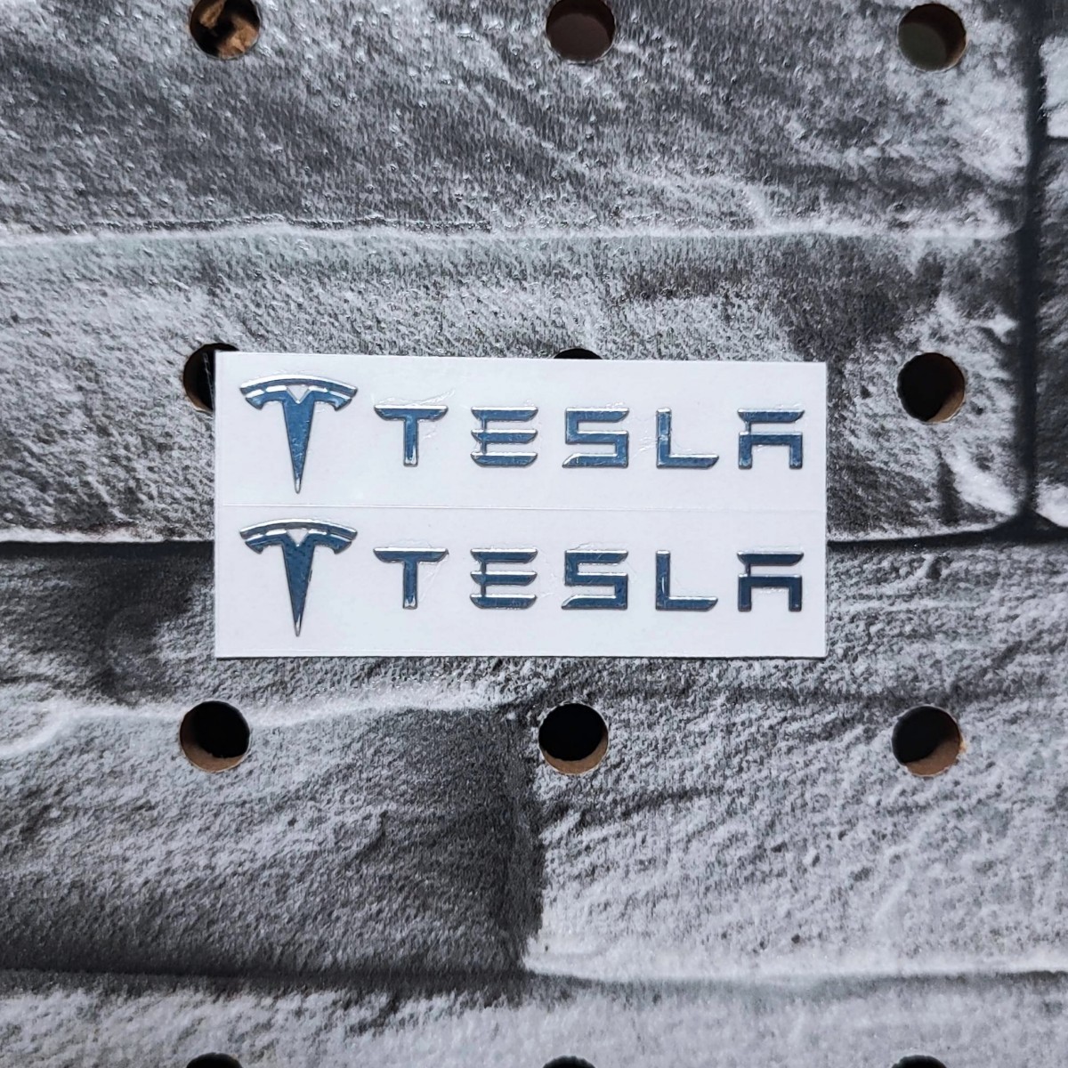 テスラ メッキ調ステッカー 2P■TESLA Model S Y X 3 ラグジュアリーステッカー _画像1