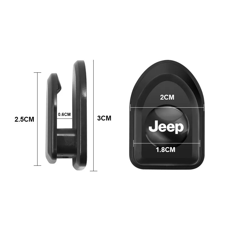 Jeep アクセサリーフック 2P■クライスラー・ジープ ラングラー アンリミテッド グランドチェロキー コンパス レネゲード_画像3