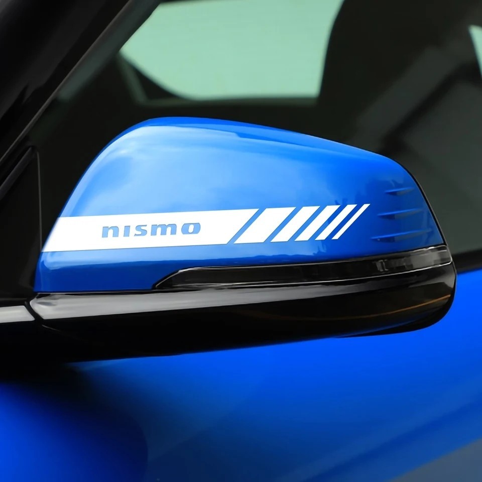  Nismo side door mirror sticker [ silver white ]GT-R Fairlady Z leaf Note March juke Serena Skyline X-trail 