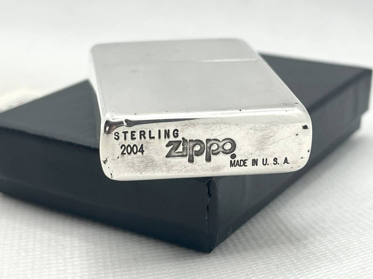 ZIPPO ジッポー 2004年 スターリングシルバー 純銀 ライター 箱・保証書付き_画像6
