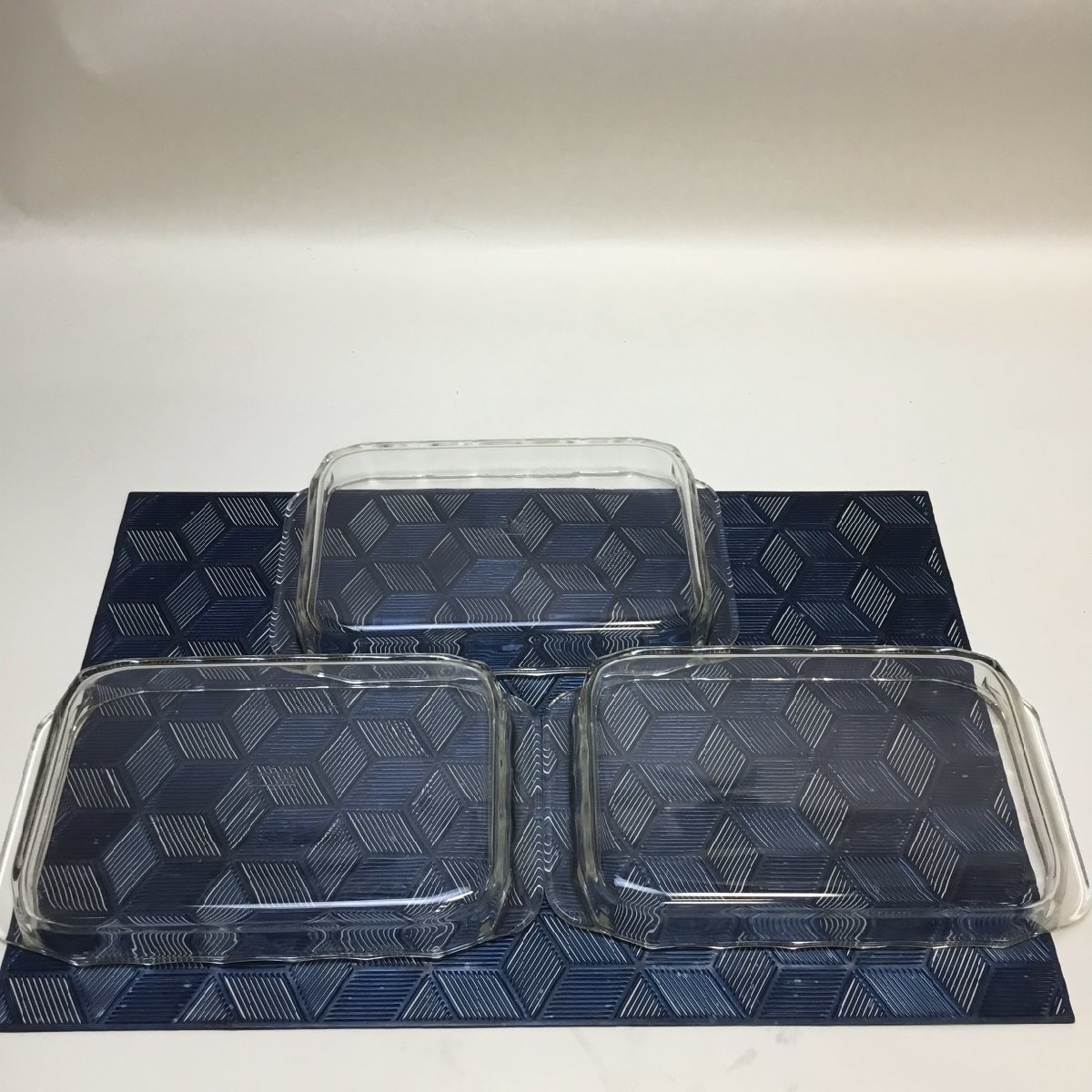 【中古保管品インボイス登録店/CH】iwaki イワキ 耐熱ガラス グラタン皿 約24cm×14cm 長方形皿 3点セット　MZ1202_画像6