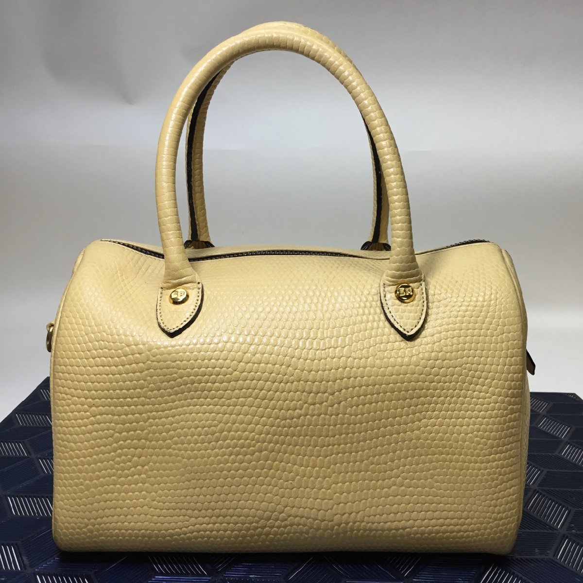 【中古現状品/インボイス登録店/CSH】SONIA RYKIEL sacs ソニアリキエル ハンドバッグ ミニボストン ベージュ系 レディース バッグ MZ1209の画像1