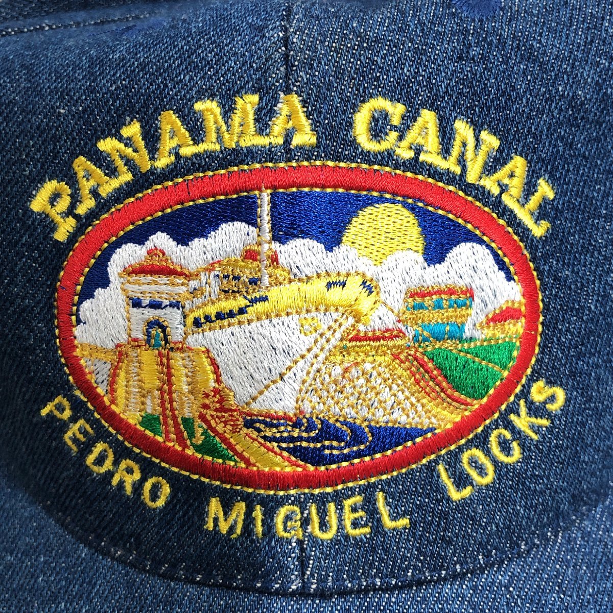 【現状保管品/インボイス登録店/KU】PANAMA CANAL PEDRO MIGUEL LOCKS キャップ パナマ運河ペドロミゲル ロックハット 帽子　MZ1204_画像9