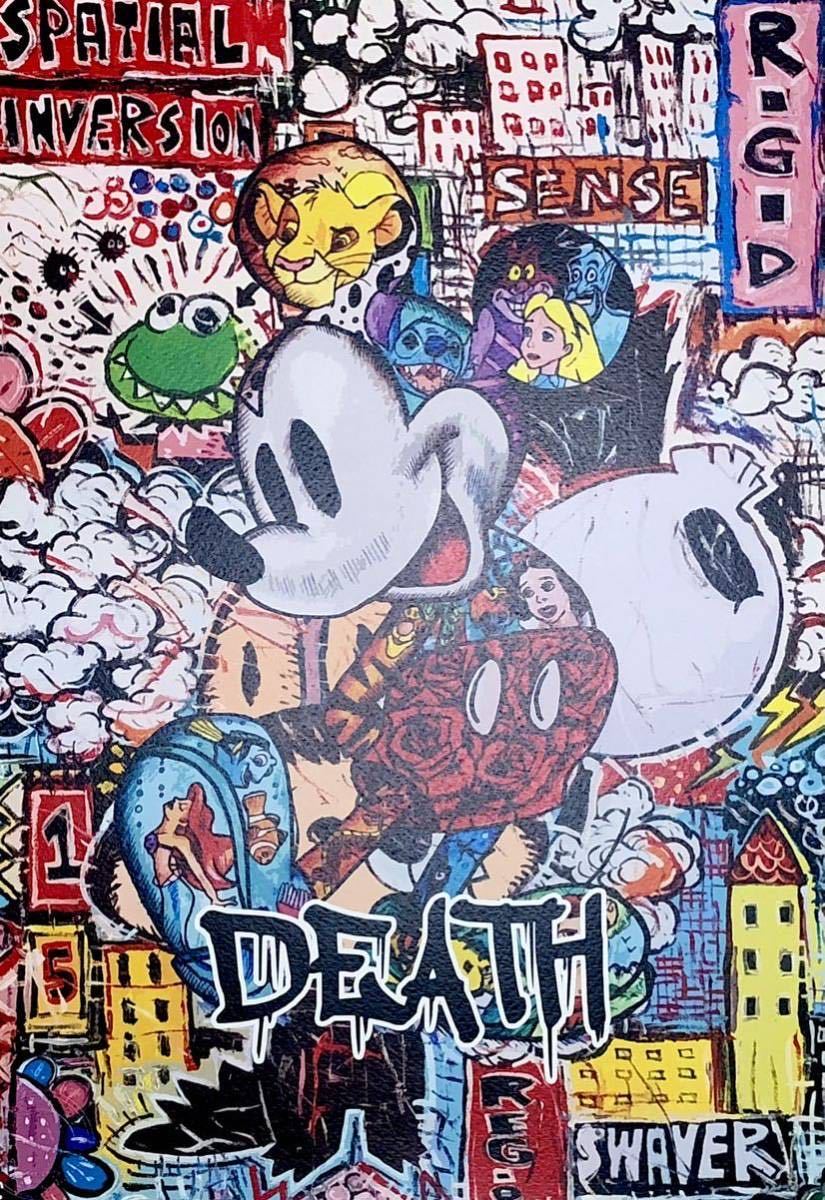 世界限定100枚 DEATH NYC アートポスター ミッキーマウス Mickey Mouse 現代アート アンディウォーホル バスキア ディズニー 限定ポスター_画像4