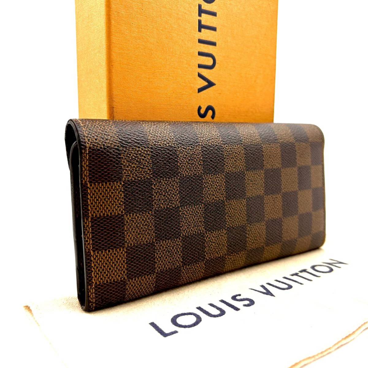 【A231123】★美品★LOUIS VUITTON ルイヴィトン ダミエ ポルトフォイユ ジョゼフィーヌ 三つ折り財布N63018/TN0143_画像2