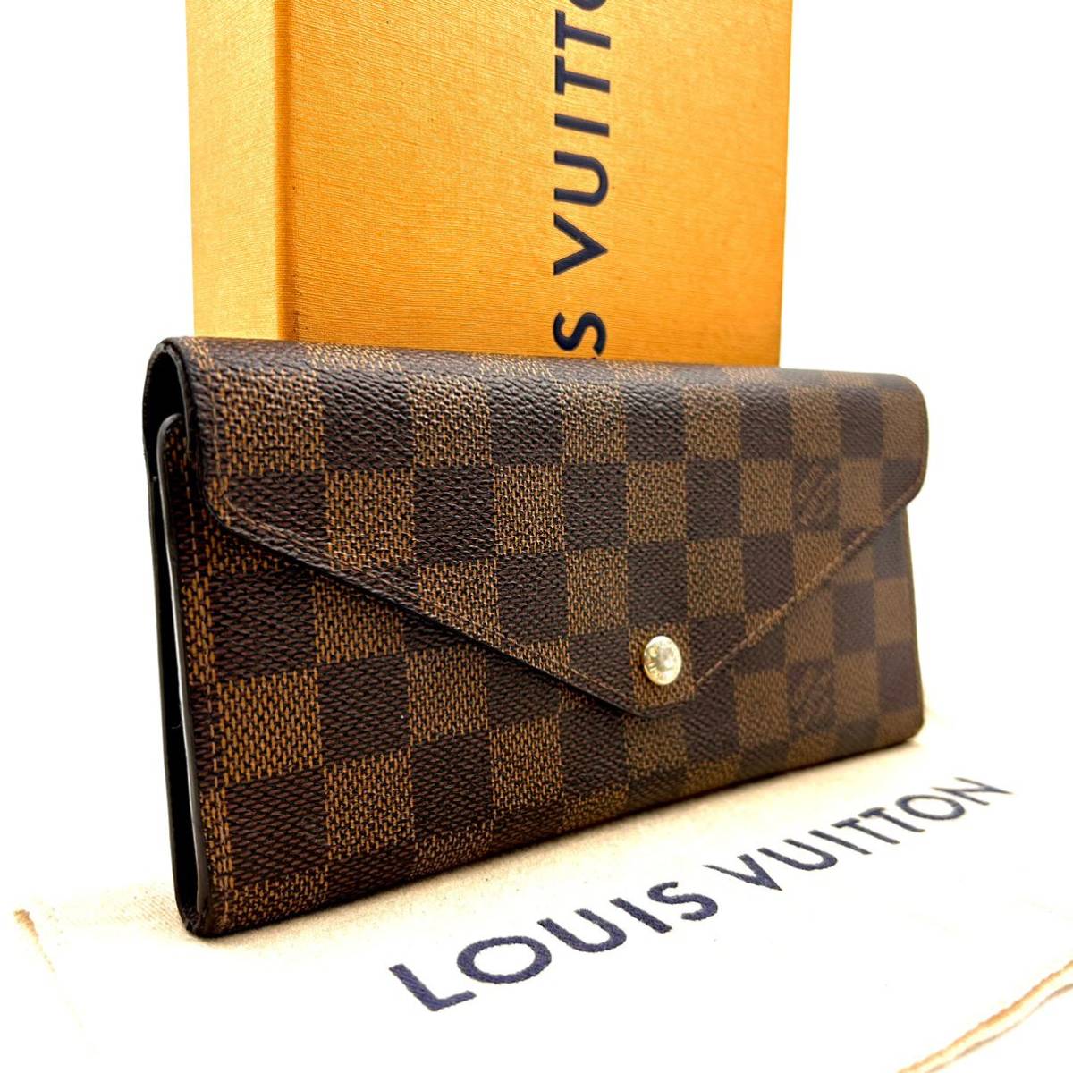 【A231123】★美品★LOUIS VUITTON ルイヴィトン ダミエ ポルトフォイユ ジョゼフィーヌ 三つ折り財布N63018/TN0143_画像1