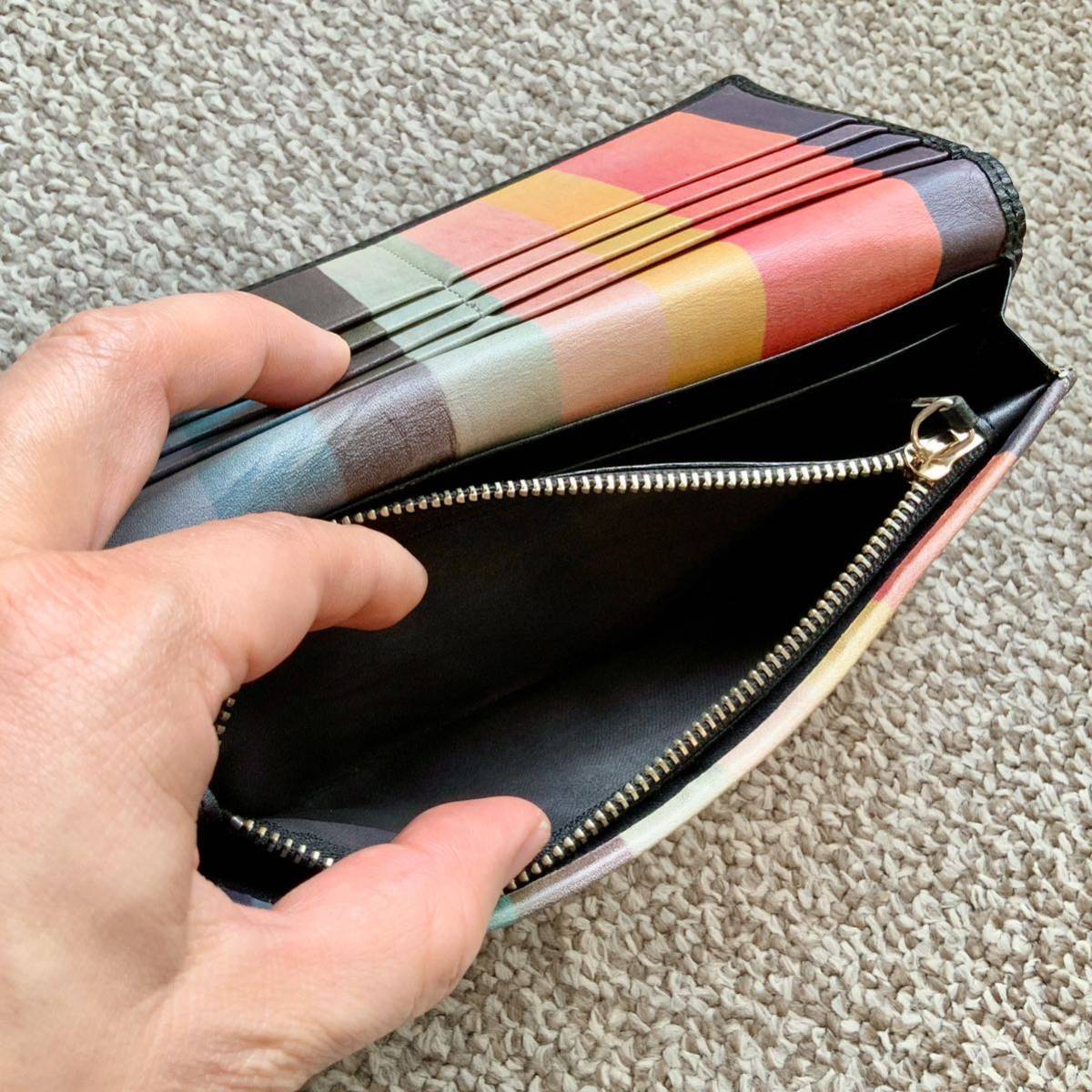 【送料無料】Paul Smith ポールスミス 長財布 本革 レザー ウォレットM_画像5