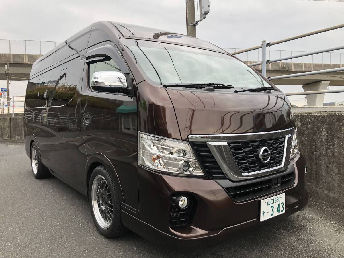 ★超美車！NV350キャラバン　スパロンワイド★8ナンバー4WDディーゼル★カスタム多数！トランポやキャンプ車中泊に！山口より！_画像1