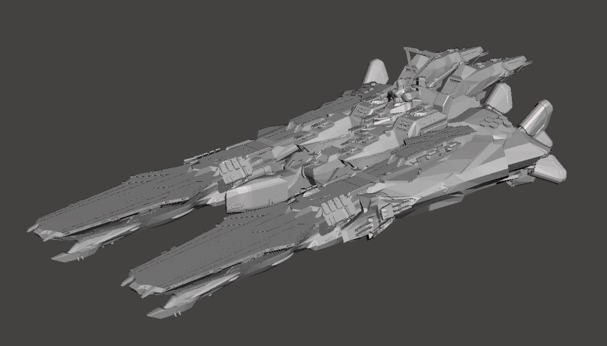 1/8000 Elysion 3D print not yet constructed Elysion SDF/C-108 space ship cosmos battleship cosmos empty .Spacecraft Space Ship Space Battleship SF