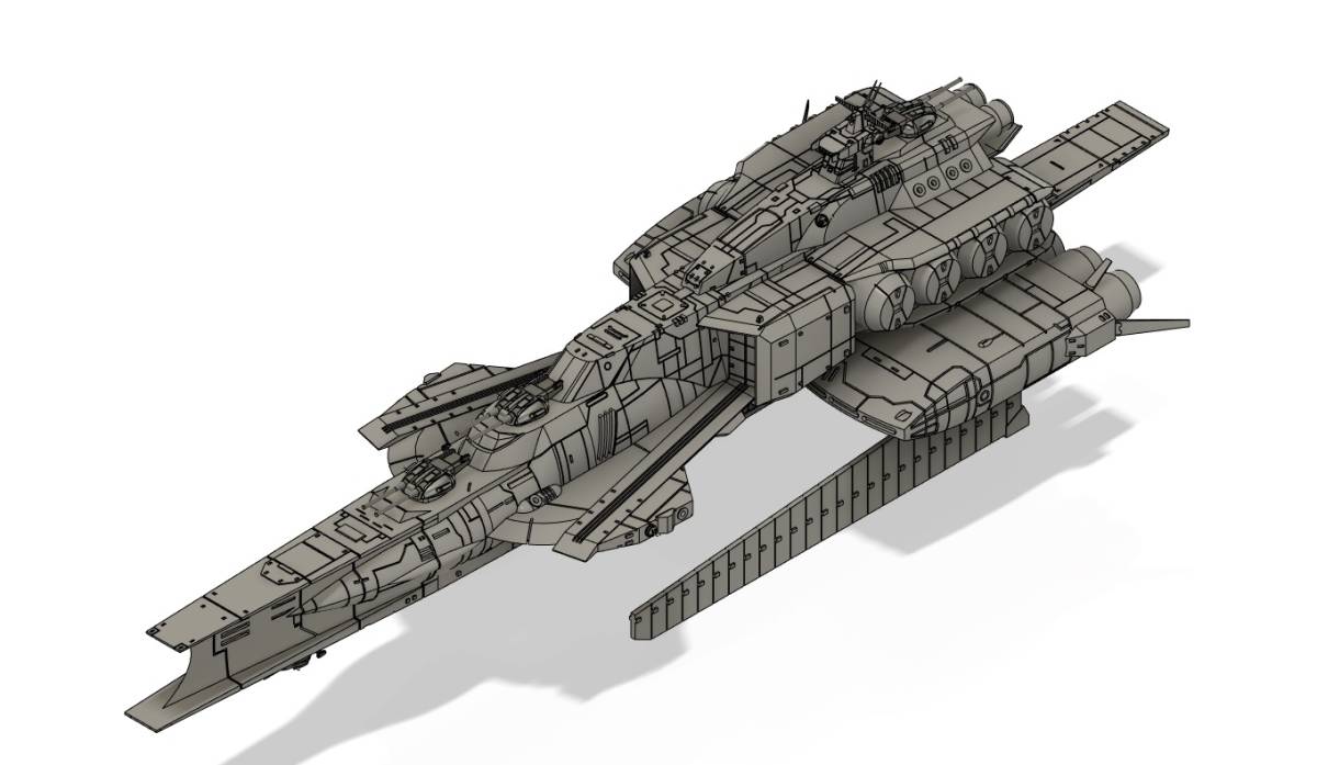 1/1700 ラー・カイラム 3Dプリント 未組立 RA CAILUM ラーカイラム 宇宙船 宇宙戦艦 Spacecraft Space Ship Space Battleship SF_画像2