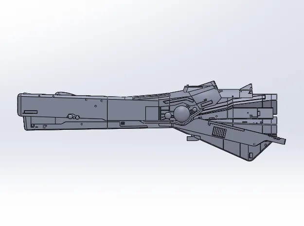 1/5000 高速戦艦 3Dプリント 未組立 帝国軍 IMPERIAL FAST BATTLESHIP 3D PRINT 宇宙戦艦 Spacecraft Space Ship Space Battleship SF_画像1