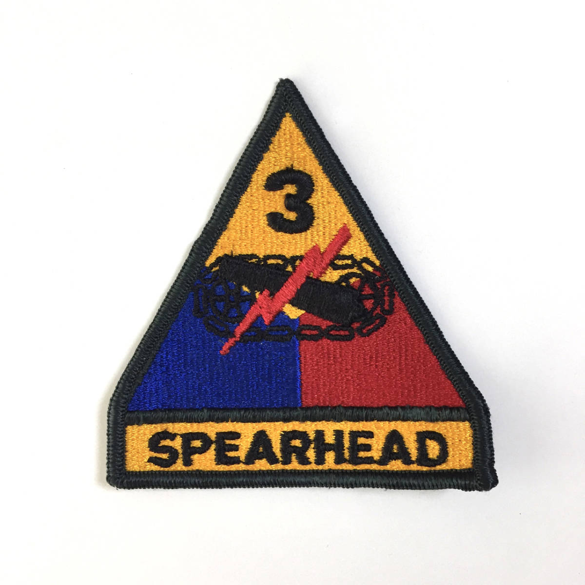 米軍実物デッド/ミリタリー/ワッペンARMYパッチ3rd Armored Division Spearhead 第3機甲師団 新品デッドストック未使用Deadstockタンカース_画像2