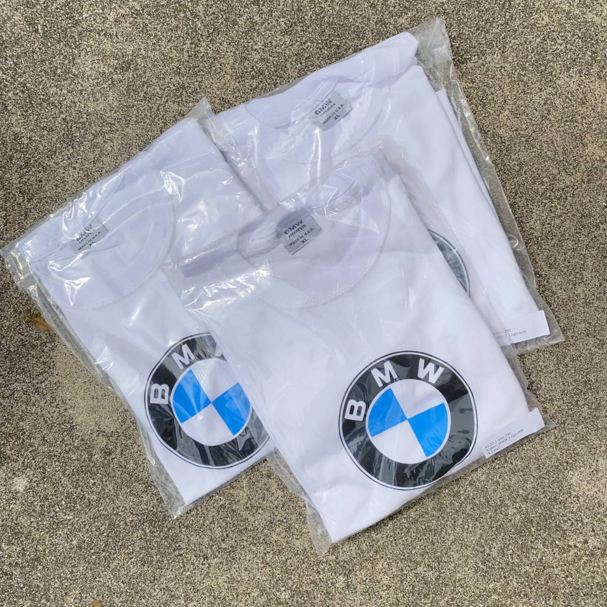 デッドストック USA製 BMW ロゴ プリント 半袖Tシャツ白XLサイズ オフィシャル アメリカ製 企業ヴィンテージ新品オリジナル/ビーエム未使用_画像4