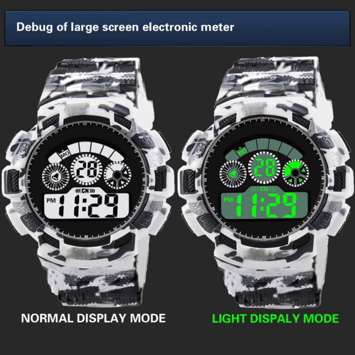 スポーツ腕時計　腕時計　時計　デジタル式  LED デジタル腕時計　デジタル 自転車　スポーツ  アウトドア キャンプ　ランニング