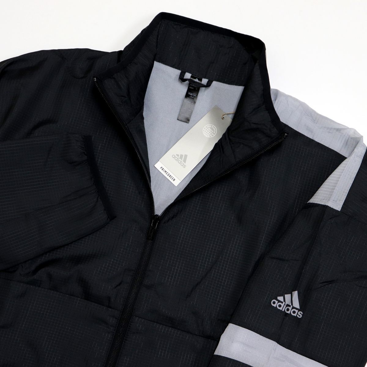 ★アディダス adidas 新品 メンズ 防風 保温 裏起毛 トレーニング ウォーム ウインド ジャケット 黒灰 [HK9810-M] 二 壱★QWER★_画像1