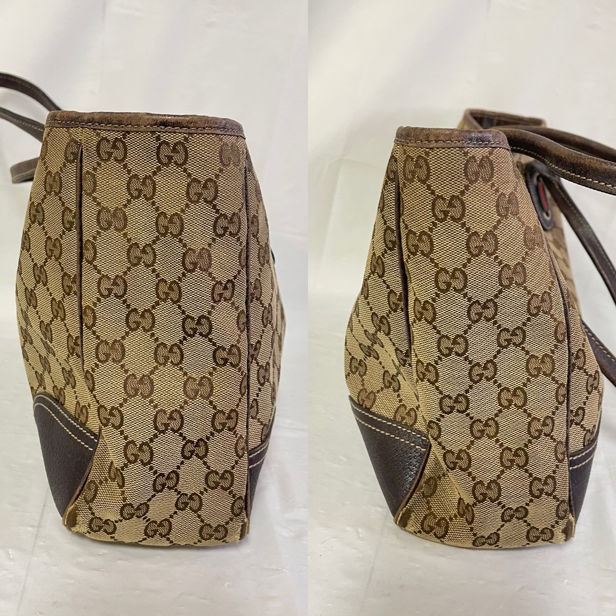 KK0512-80I　ゆうパック着払い　GUCCI　シェリーライン　トートバッグ　163805　鞄　グッチ　肩掛け鞄_画像8