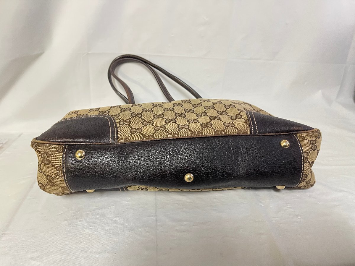 KK0512-80I　ゆうパック着払い　GUCCI　シェリーライン　トートバッグ　163805　鞄　グッチ　肩掛け鞄_画像5