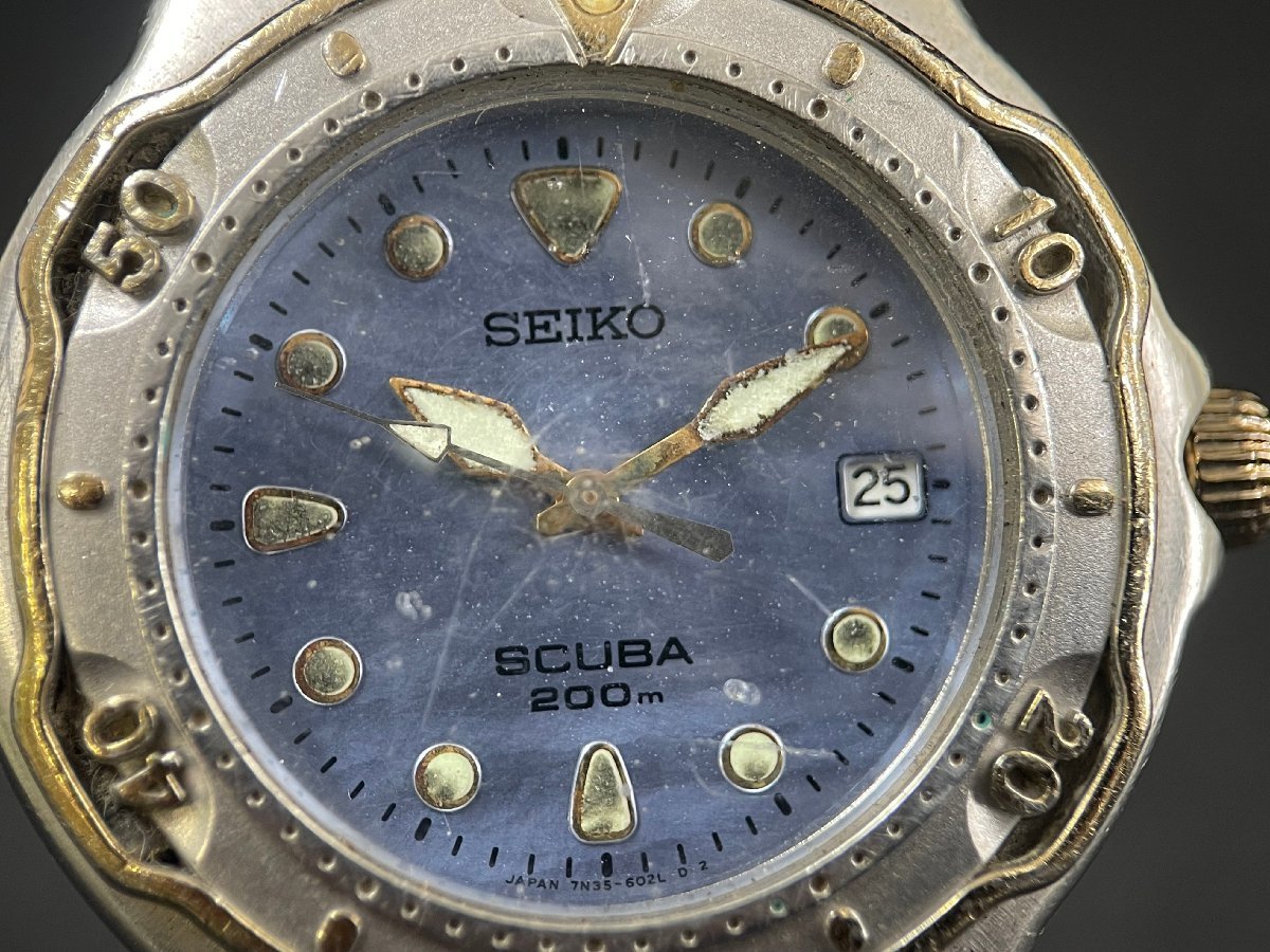 MI0512-85I　SEIKO　SCUBA　200m　7N35-6030　腕時計　セイコー　スキューバー　メンズ腕時計　男性向け　_画像2