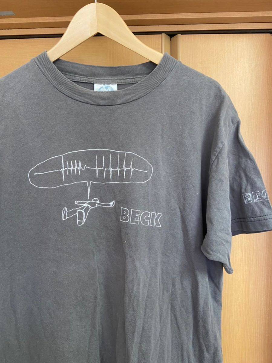 90s BECK (Midnite Vultures期) Tシャツ L 90年代 ベック オリジナル ヴィンテージ オルタナティブ ロック バンド グローバル_画像2
