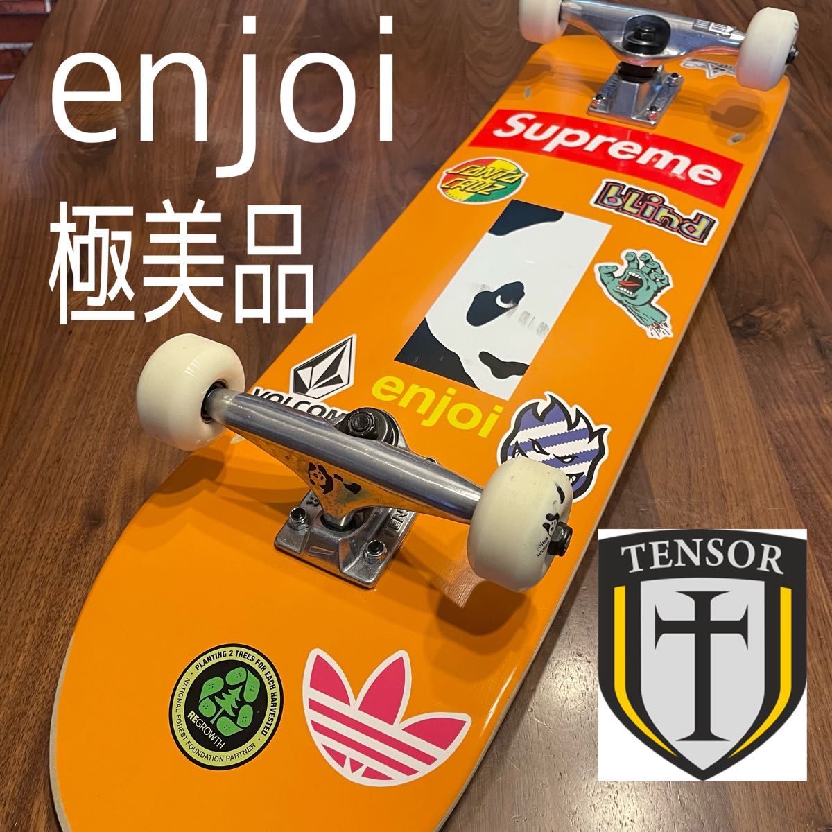 極美品　エンジョイ　enjoi スケートボード　スケボー　コンプリート　テンサートラック　中古スケートボード　中古スケボー