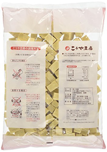 登喜和冷凍食品 鶴羽二重高野豆腐1/8四角カット 500gの画像2